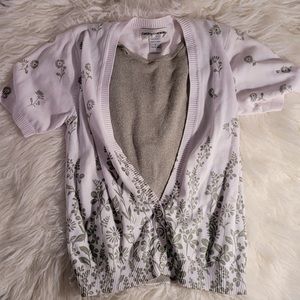 double layer flowery sweater